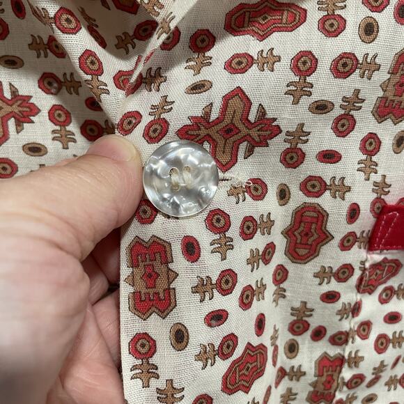 Vintage 70s K Mart Womens Button Front Shirt Size Medium Retro Groovy Pocket - Picture 6 of 6